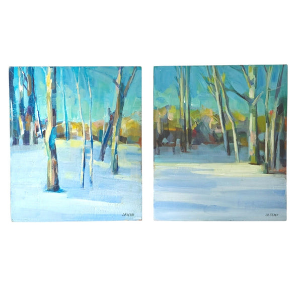 Oil On Board Forest Landscapes