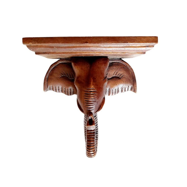 Carved Wood Elephant Sconces