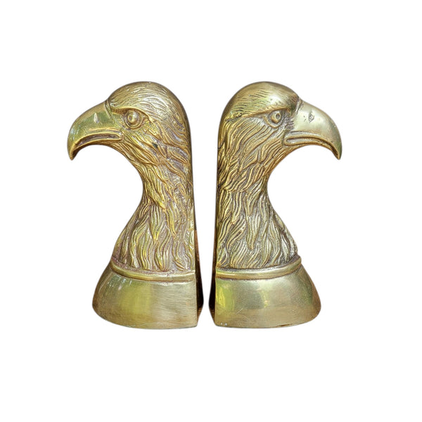 Cast Brass Decorative Eagle Head Bookends