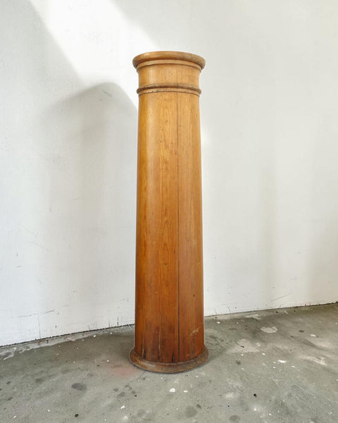 Antique Pine Pedestal Column