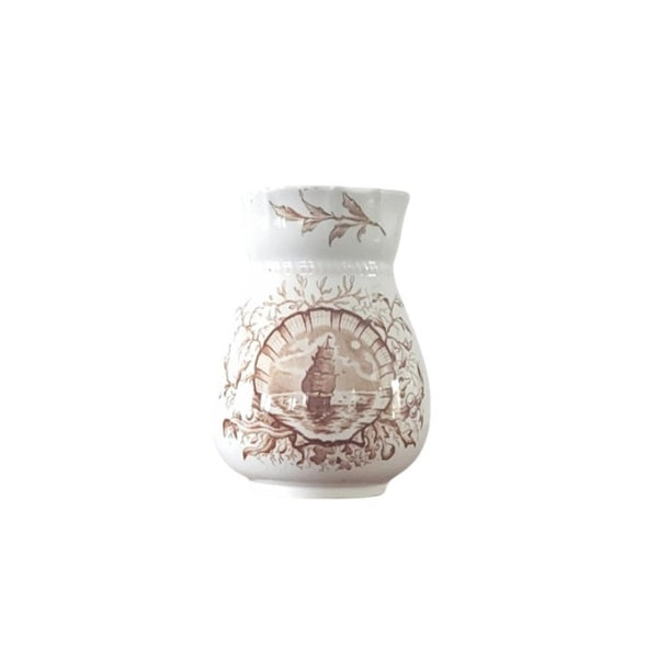 Nautical Transferware Flower Vase