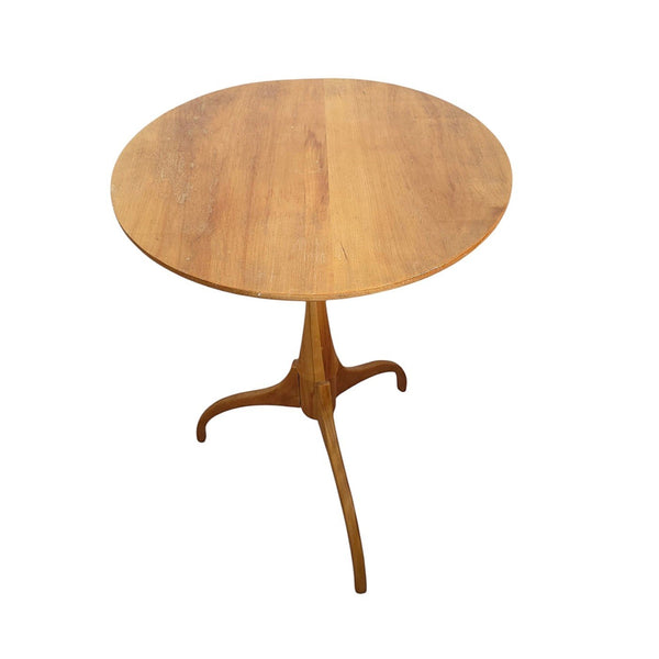 Artisan Made Cherry Wood Shaker Style Candlestand Side Table
