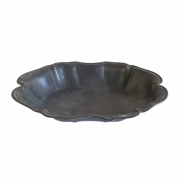 Antique Pewter Shallow Bowl