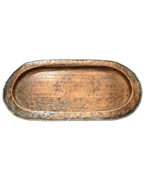 Antique Oval Copper Tray