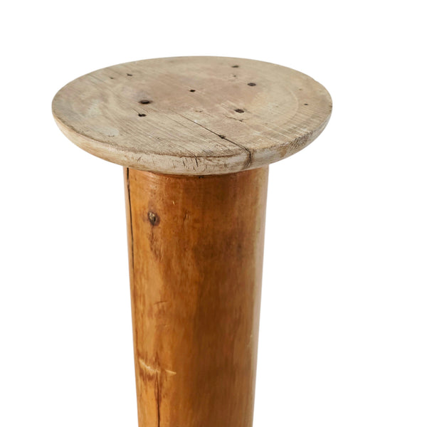 Antique Pine Pedestal Column