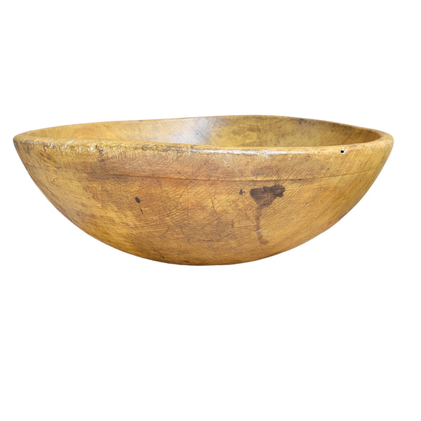 Beautiful Large Antique Quebec Butter Bowl