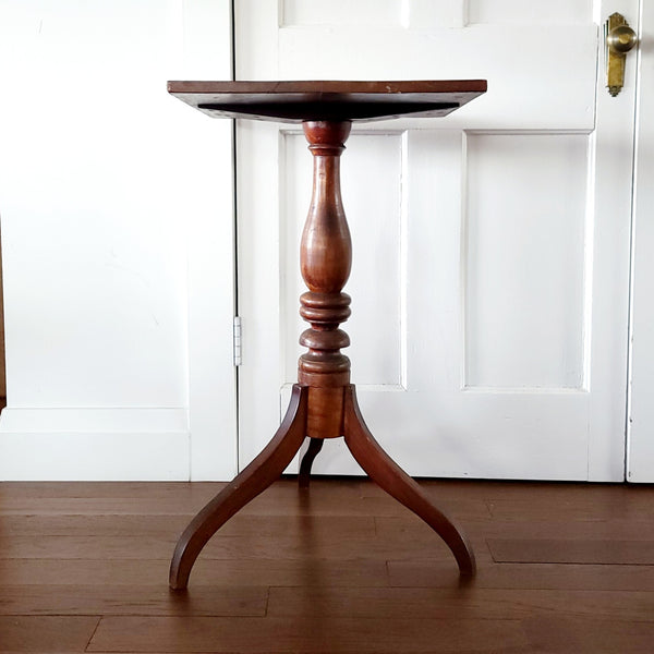 Circa 1840 East Coast Nova Scotia Birch Side Table Candle Stand