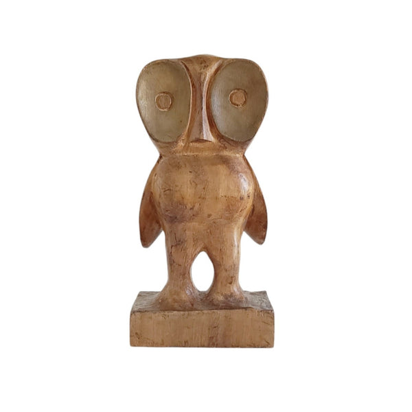 Don S Shoemaker Carved Wood Owl Señal S A