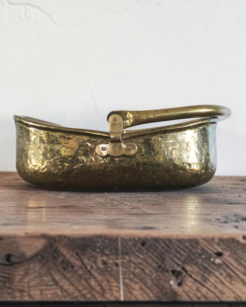 Hammered Brass Planter