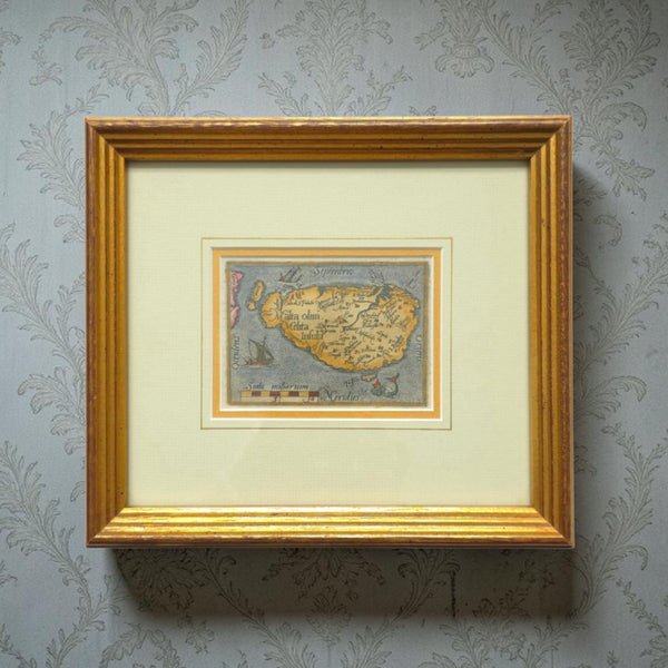 Antique Map of Malta By Ortelius From his Miniature Atlas The Epitome Theatri Orteliani