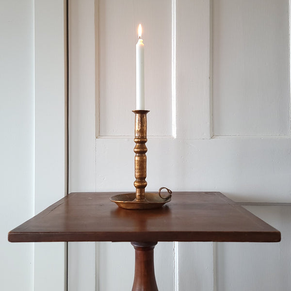 Antique Hammered Copper Chamber Candlestick