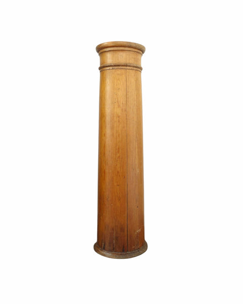 Antique Pine Pedestal Column
