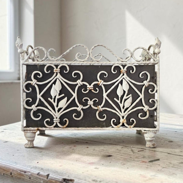 Cast Iron Planter With Wood Box Interior