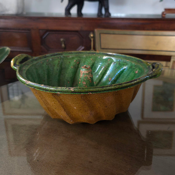 19th Century French Redware Cake Mold
