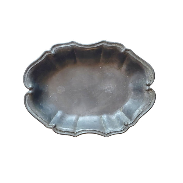 Antique Pewter Shallow Bowl