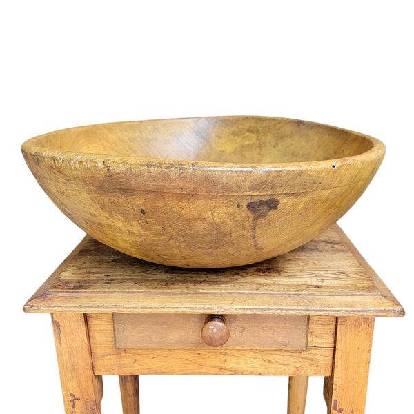 Beautiful Large Antique Quebec Butter Bowl