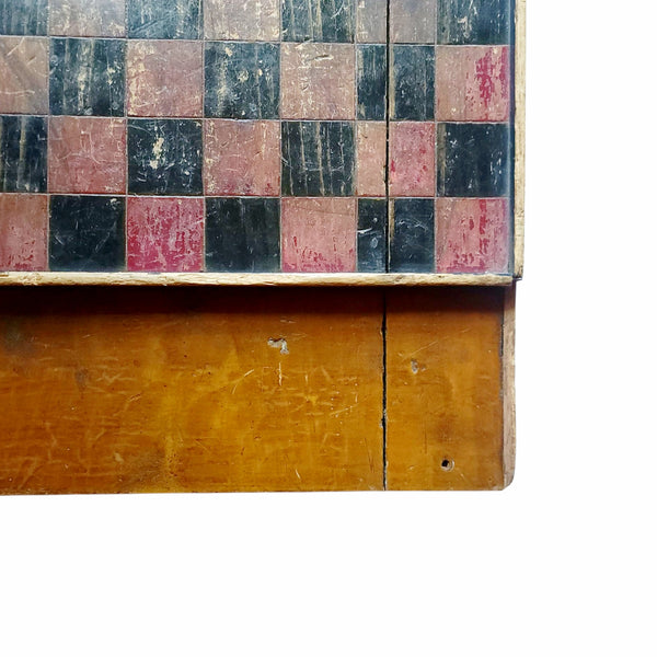 Antique Painted Wood Checkers Board