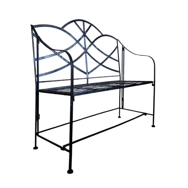 Mid Century Regency Style Cast Iron 'Foldable' Bench