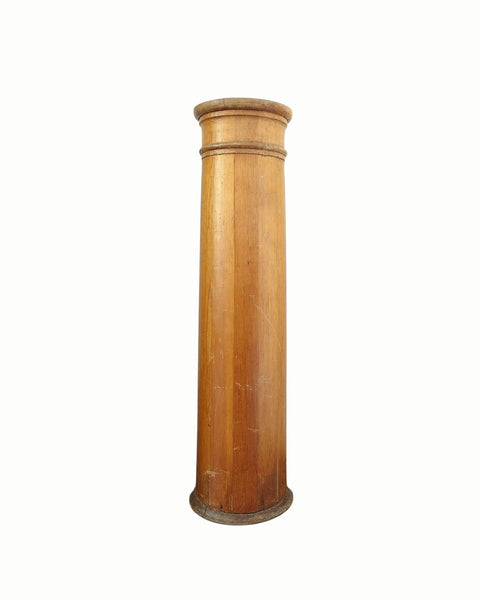 Antique Pine Pedestal Column