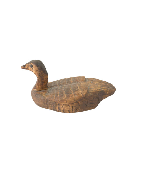 Vintage Carved Wood Primitive Duck