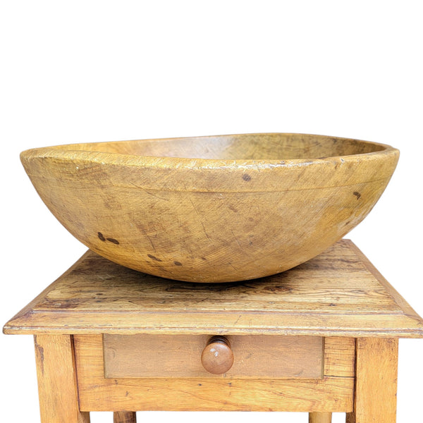 Beautiful Large Antique Quebec Butter Bowl