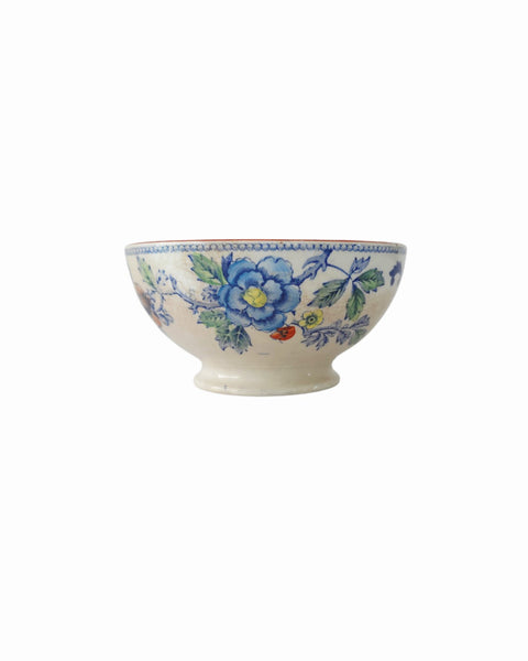 French Cafe Late Bowl Creil Et Montereau Floral Aesthetic Movement Design