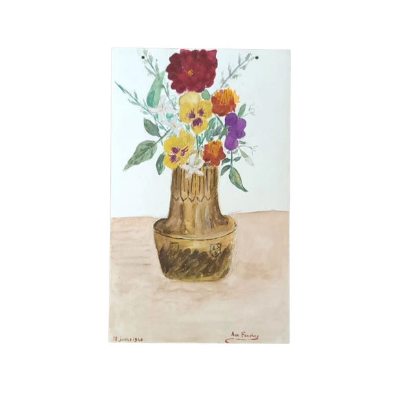French Naive Floral Watercolour