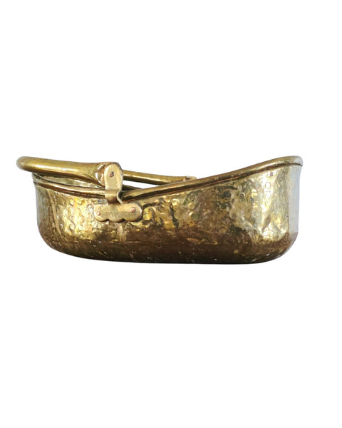 Hammered Brass Planter