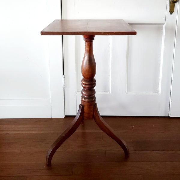 Circa 1840 East Coast Nova Scotia Birch Side Table Candle Stand