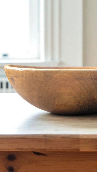 Beautiful Large Antique Quebec Butter Bowl