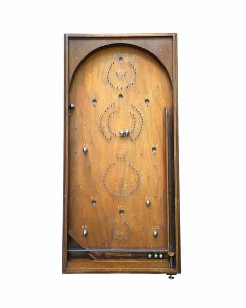Antique Bagatelle Wood Pinball Game