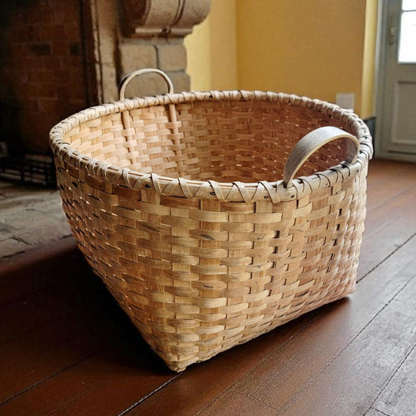 Antique Apple Basket With Bentwood Handles