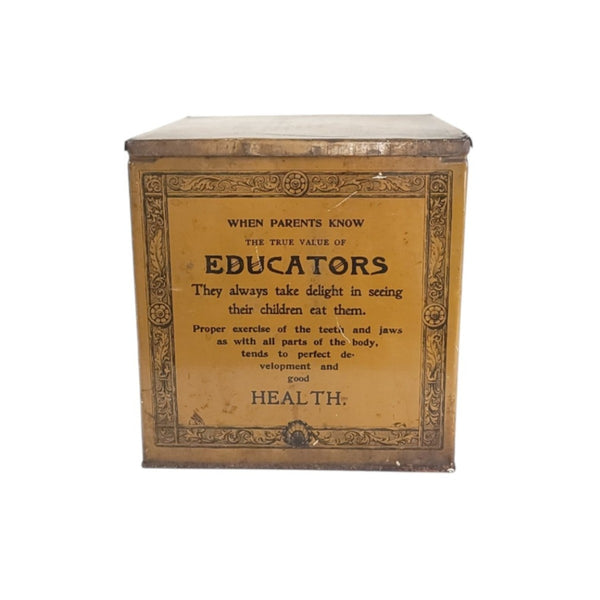 Antique Cracker Tin Dr.Johnsons 'Educator' Crackers