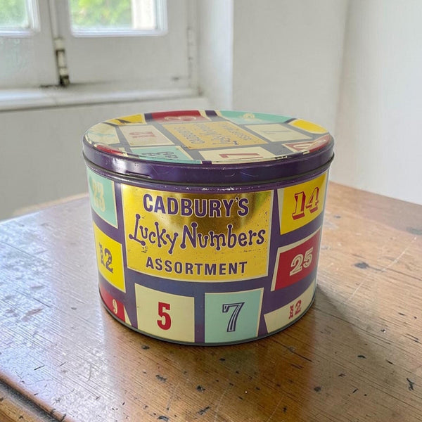 Circa 1950's Cadbury's Lucky Nubers Assortment Tin
