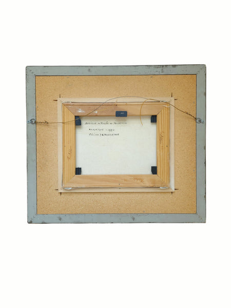 Impressionistic French Village Winter Oil On Canvas