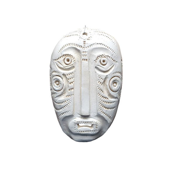 White Studio Pottery Ceramic Mask