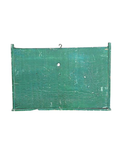 Vintage Green Wood & Metal Bird Cage