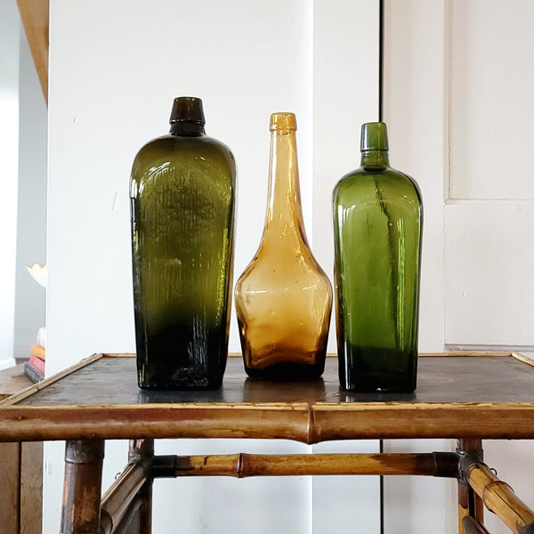 Trio Of Antique Bottles