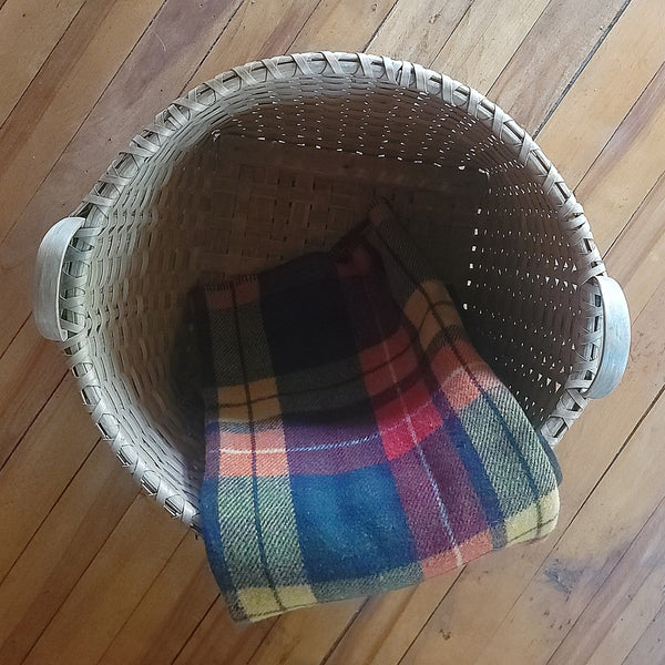 Antique Apple Basket With Bentwood Handles