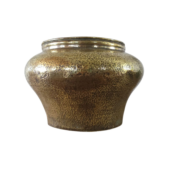 Antique Hammered Brass Jardiniere