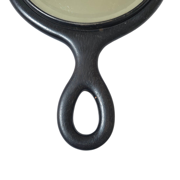 Antique Ebony Hand Or Hanging Mirror
