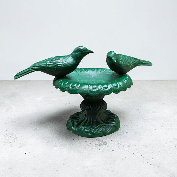 Vintage Heavy Cast Iron Table Top Small Bird Bath