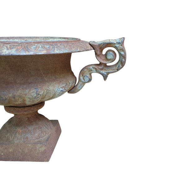 Antique Cast Iron Medici Style Flower Urn