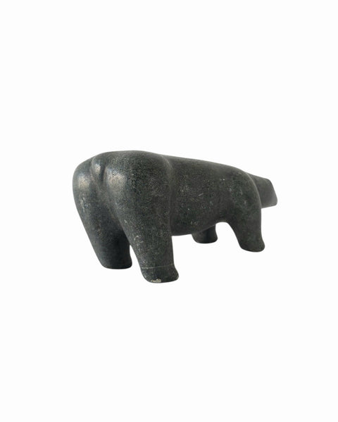 Inuit Soapstone Bear Signed