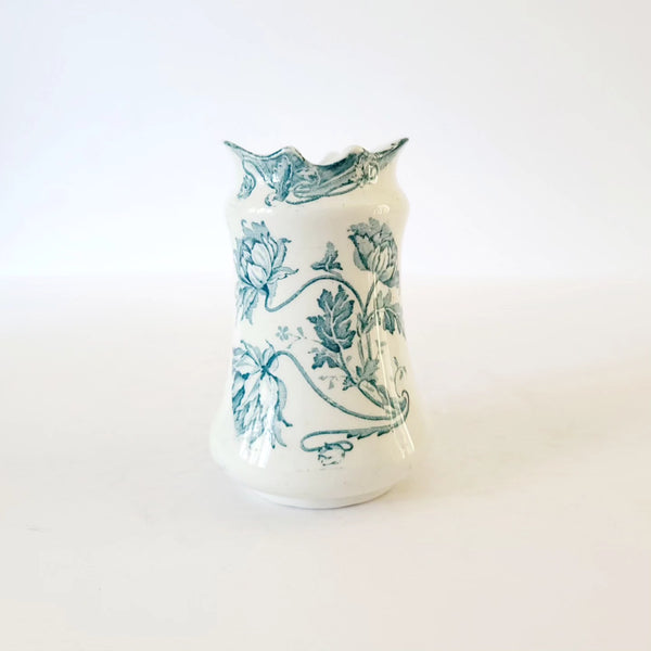 Small Transferware Vase With Poppies