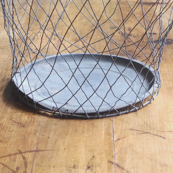 Rustic Wire Primitive Industrial Basket
