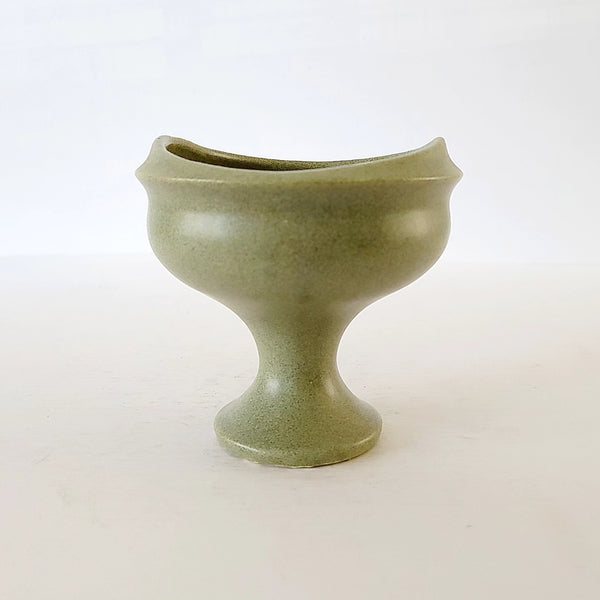 Green Ceramic Vintage Vase Compote