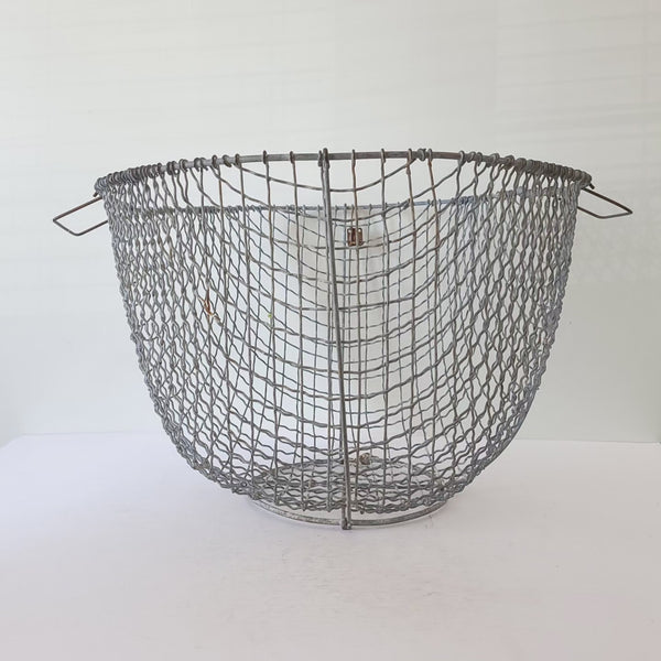 Large Vintage Wire Fishing Basket