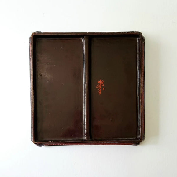 Old Japanese Signed Footed Hand Painted Laquerware Tray