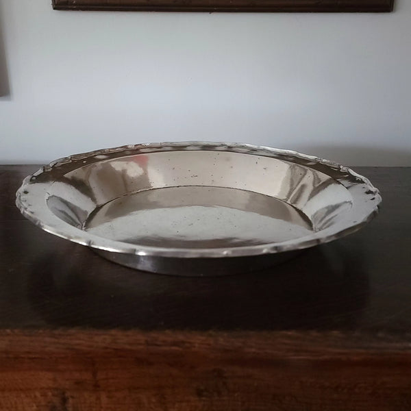 18th Century Antique Spanish Colonial Silver Charger Bowl Dish